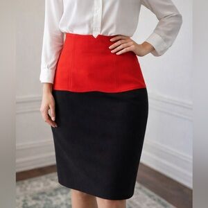 Escada 100% New Wool High-Waist Pencil Skirt